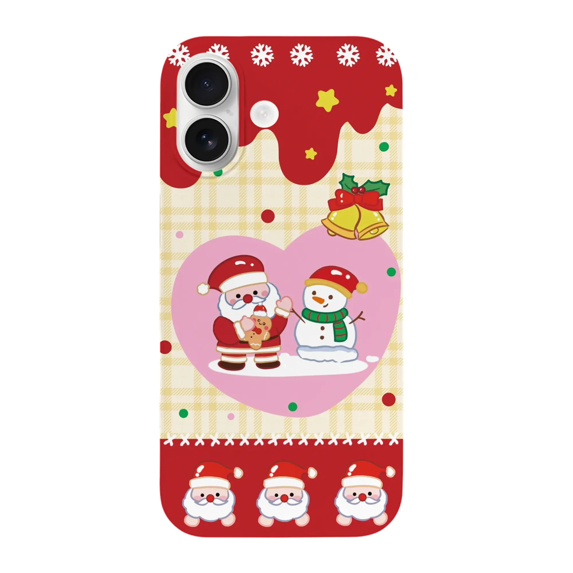 赤×白サンタカラー｜クリスマス感UP - iPhone 17 シリーズ シリコンケース 薄型 耐衝撃 指紋防止 ソフトタッチカバー 精密フィット 傷防止 保護ケース iPhone 17/17 Air/17 Pro/17 Pro Max 対応